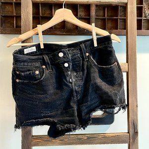 Levi's 501 Black Shorts high waisted 27